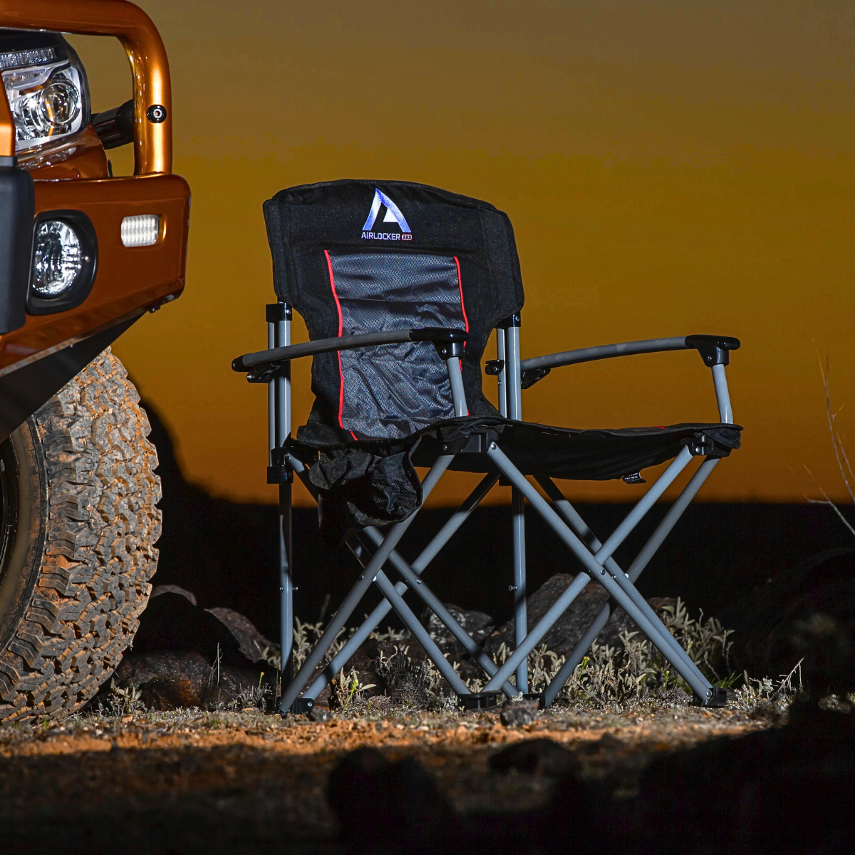 ARB 10500111 - ARB AIR LOCKER CAMP CHAIR TABLE WITH CUP HOLDER AND BAG - Xtreme 4x4