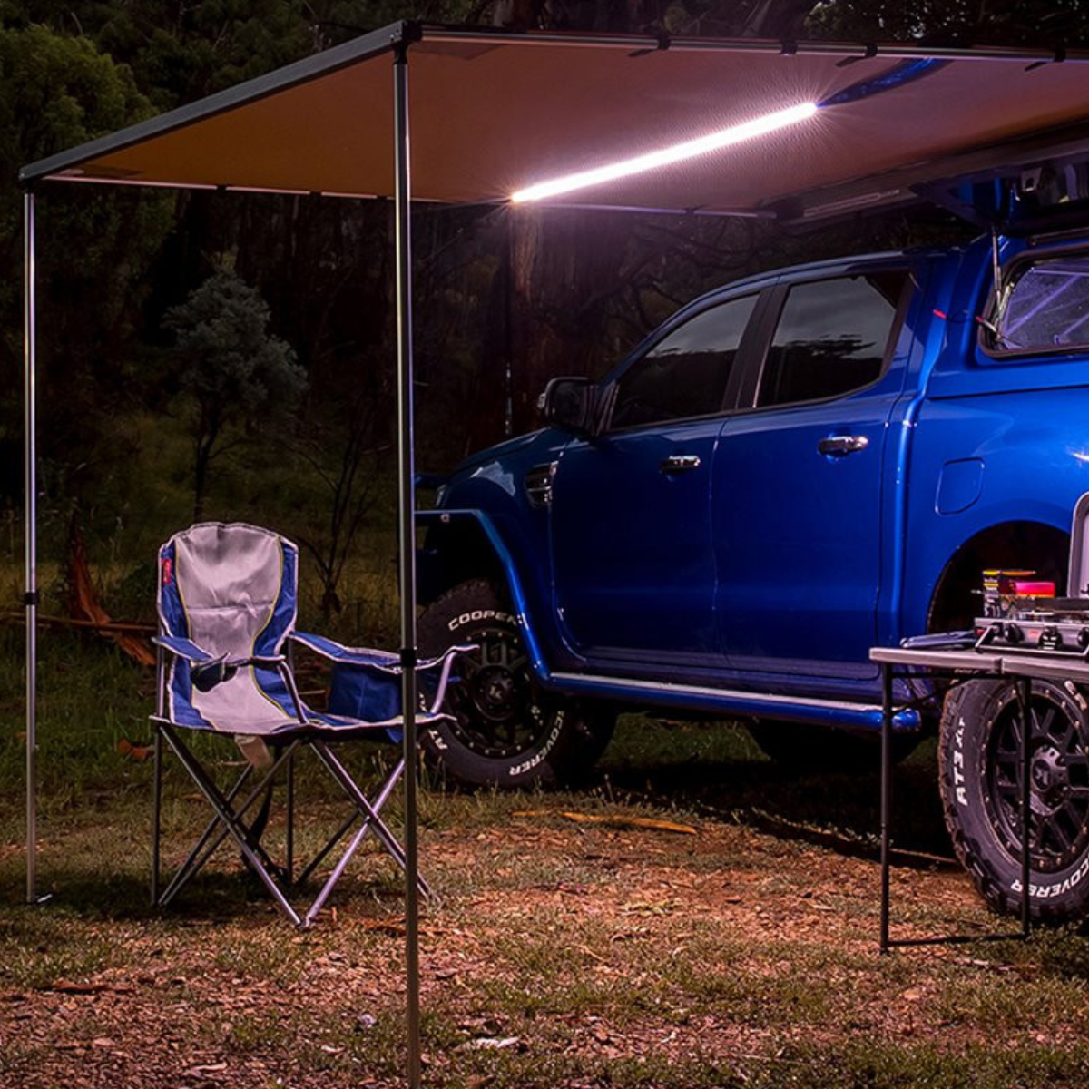 ARB 814406 - ARB AWNING (WITH LIGHT KIT) - MEDIUM SIZE – 2000mmX2500mm - PVC BAG - Xtreme 4x4