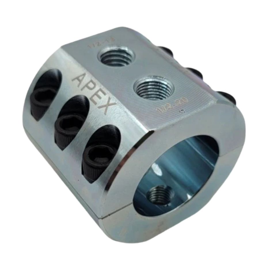 APEX DC2.0-Z - STEERING STABILIZER CLAMP SILVER ZINC - 2"ID - UNIVERSAL - Xtreme 4x4