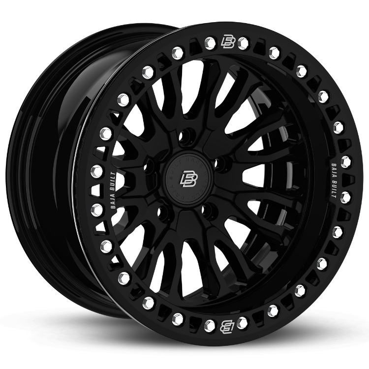 WRANGLER JT/JL/JK - GLOSS BLACK - BEADLOCK RENEGADE - (17X9" 5X5 -38MM) - BAJA BUILT RACE WHEELS - Xtreme 4x4