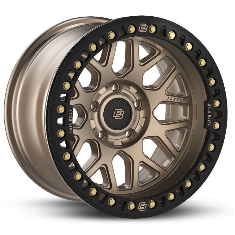 FORD BRONCO RAPTOR - SATIN BRONZE FORGED BEADLOCK - (17X9"6X135-0MM) - BAJA BUILT RACE WHEELS - Xtreme 4x4