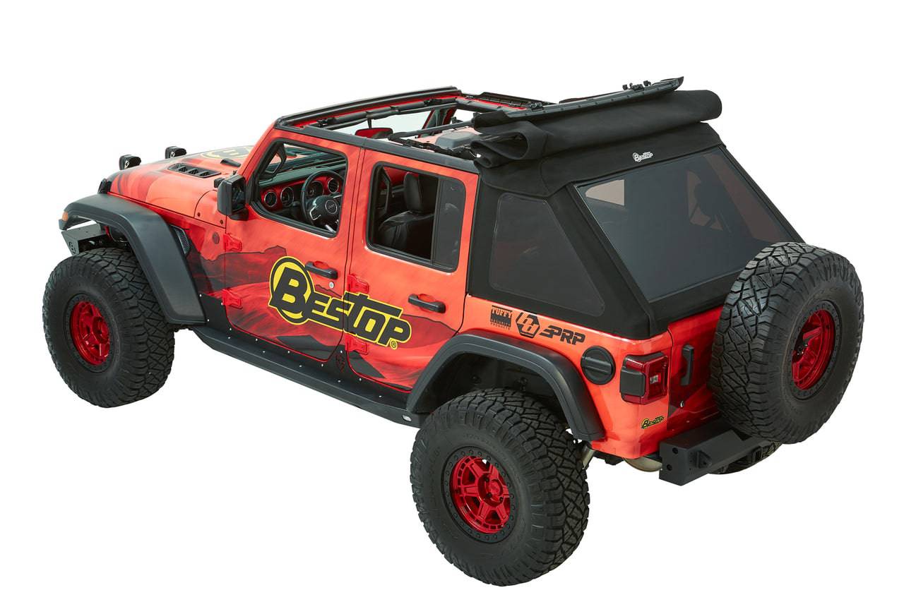 JEEP WRANGLER JL 4 DOOR - TREKTOP ULTRA SLANTBACK SOFT TOP - BESTOP 54925-17 - Xtreme 4x4
