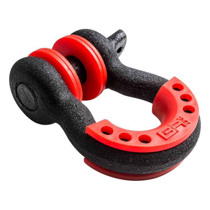 D-SHACKLE 3/4" WITH ISOLATORS - BLACK - BODY ARMOR 3203 - Xtreme 4x4