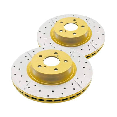 JEEP WRANGLER JK - FRONT - 4000 Series Cross-Drilled & Slotted Brake Disc Rotor Pair - DBA DBA42536XS