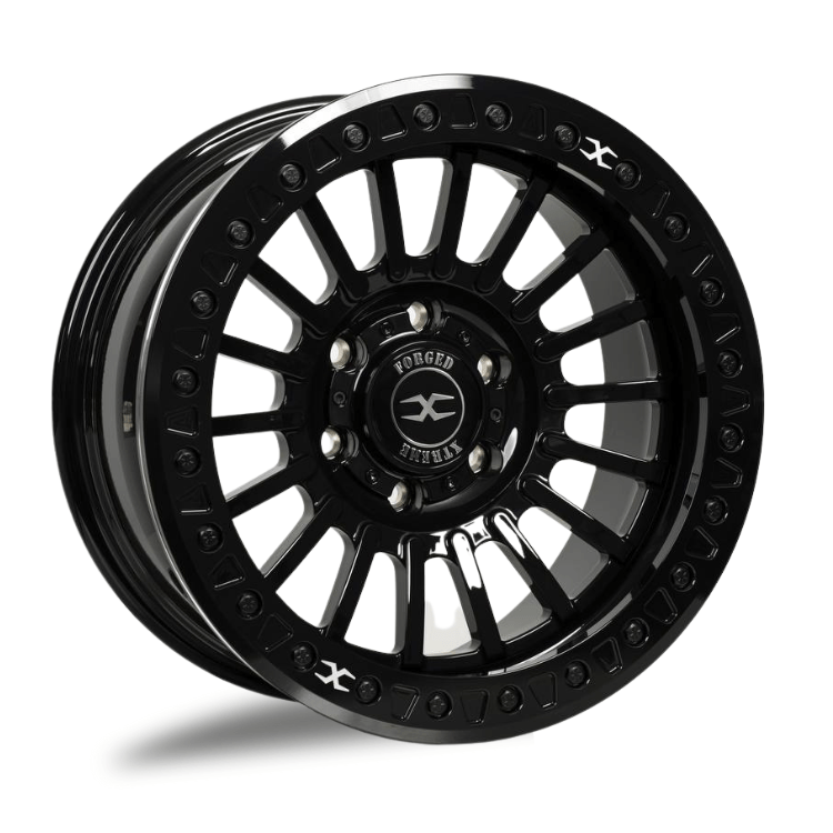 LAND CRUISER 300 SERIES/PATROL Y62 - FORGED BEADLOCK IN GLOSS BLACK/BLACK RING (18X9) - 2130-8983B20 - Xtreme 4x4