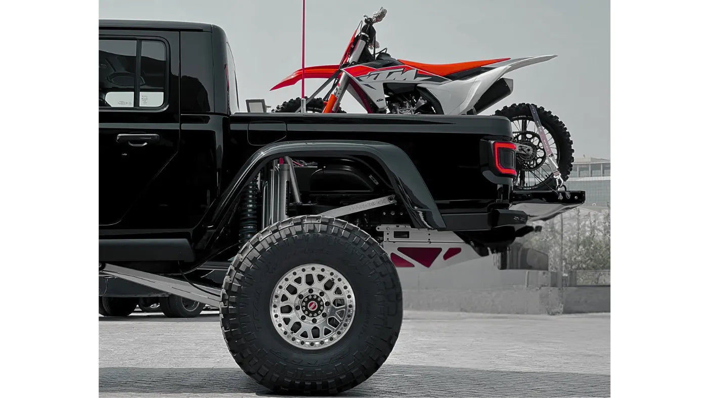 Massimo — Jeep Gladiator — Trail-ready — KTM loaded in the bed