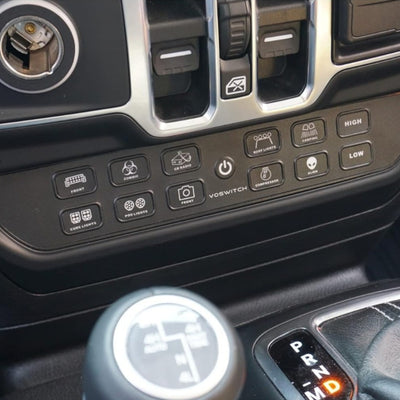 JEEP WRANGLER JL/JT - 12 SWITCH PROGRAMABLE LOWER DASH SWITCH PANEL - VOSWITCH JL120
