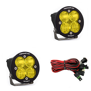 BAJA DESGINS 587813 - Squadron-R Sport - Amber Black LED Auxiliary Light Pod Pair - Universal