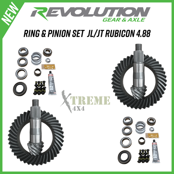 RUBICON JL/JT - FRONT & REAR - (4.88) RING & PINION SET - REV-488JL-RUB ...