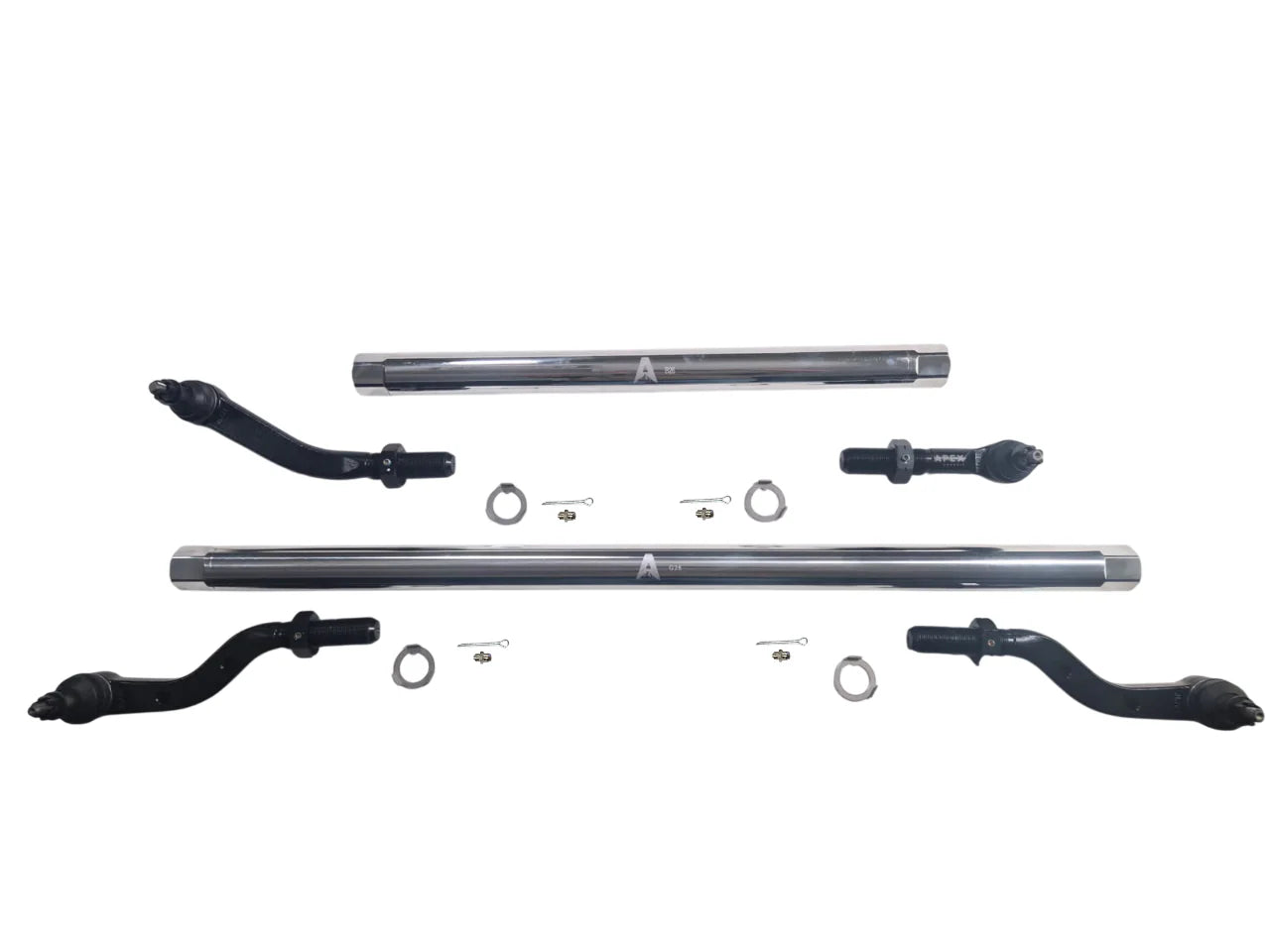 JEEP WRANGLER JL/JT - DYNATRAC 72.5" - 2.5 TON PROLOCK TIE ROD & DRAG LINK ASSEMBLY - POLISHED ALUMINUM - APEX KIT600NF